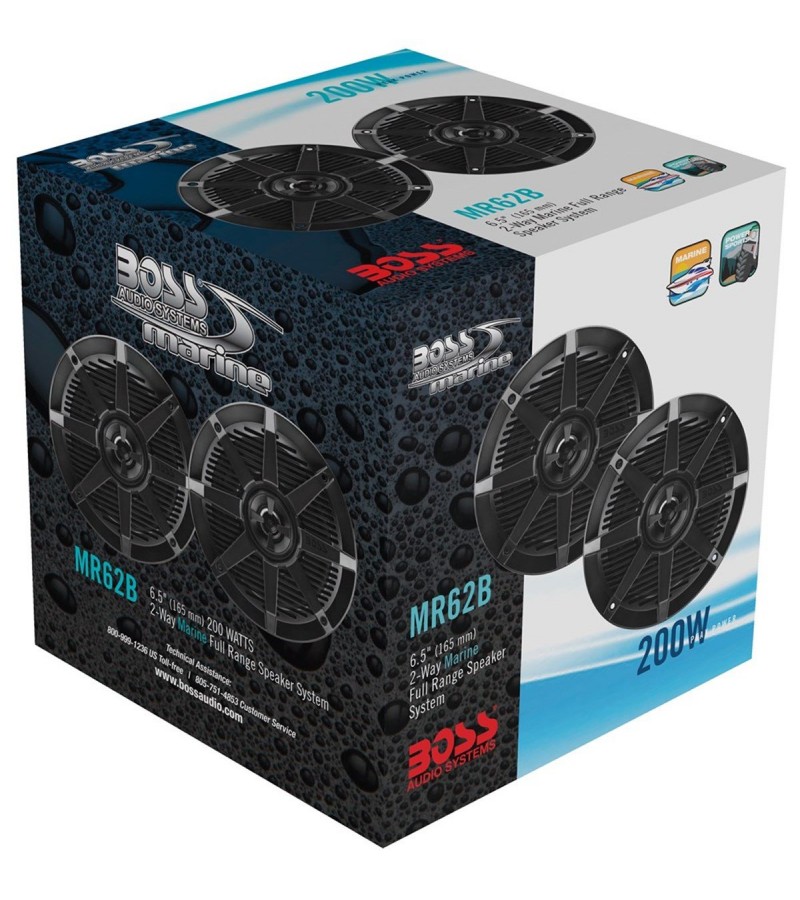 BOSS Audio Systems MR62B Marin Hoparlör 165mm Siyah