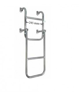 Katlanır Paslanmaz Merdiven 2+2 Basamak 95Cm