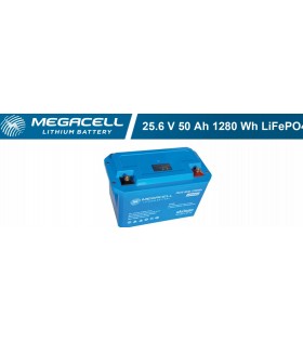MegaCell Lityum LifePo4 Akü – 50 Amper / 25.6 Volt