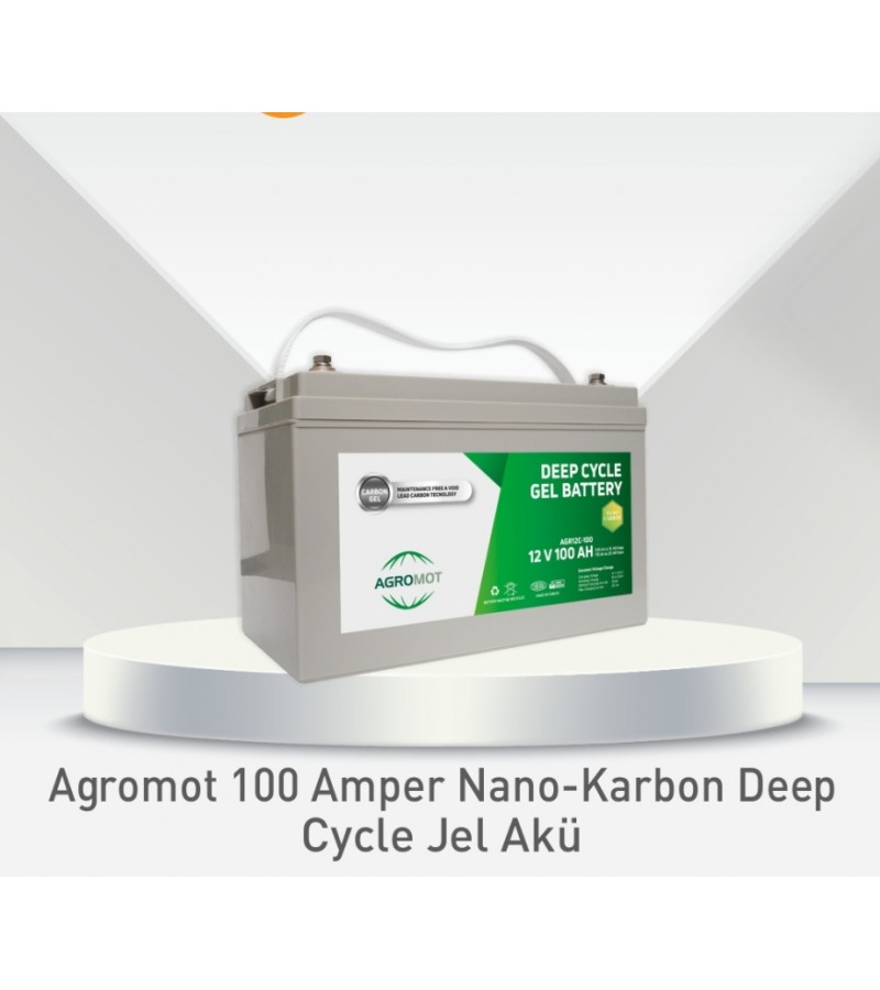 Agromot 100 Amper Nano-Karbon Jel Akü ”Yerli Üretim”
