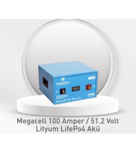 MegaCell Lityum LifePo4 Akü – 100 Amper / 51.2 Volt MegaCell Lityum LifePo4 Akü – 100 Amper / 51.2 Volt
