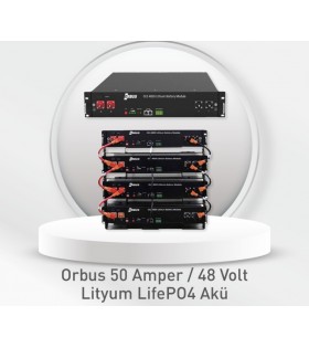 Orbus Lityum LifePo4 Akü – 50 Amper / 48 Volt Orbus Lityum LifePo4 Akü – 50 Amper / 48 Volt