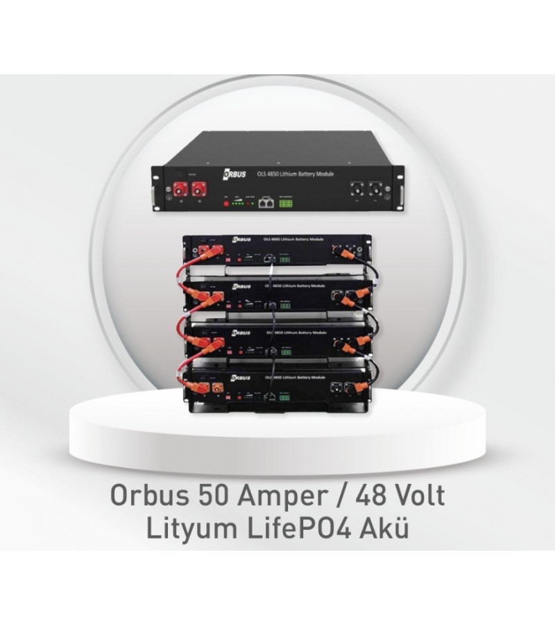 Orbus Lityum LifePo4 Akü – 50 Amper / 48 Volt Orbus Lityum LifePo4 Akü – 50 Amper / 48 Volt