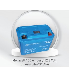 MegaCell Lityum LifePo4 Akü – 100 Amper / 12.8 Volt