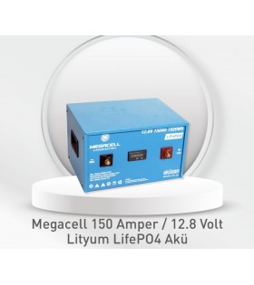 MegaCell Lityum LifePo4 Akü – 150 Amper / 12.8 Volt