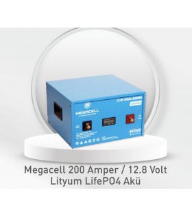 MegaCell Lityum LifePo4 Akü – 200 Amper / 12.8 Volt MegaCell Lityum LifePo4 Akü – 200 Amper / 12.8 Volt