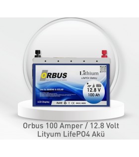 Orbus Lityum LifePo4 Akü – 100 Amper / 12.8 Volt Orbus Lityum LifePo4 Akü – 100 Amper / 12.8 Volt
