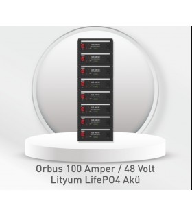 Orbus Lityum LifePo4 Akü – 100 Amper / 48 Volt
