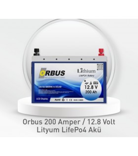 Orbus Lityum LifePo4 Akü – 200 Amper / 12.8 Volt Orbus Lityum LifePo4 Akü – 200 Amper / 12.8 Volt